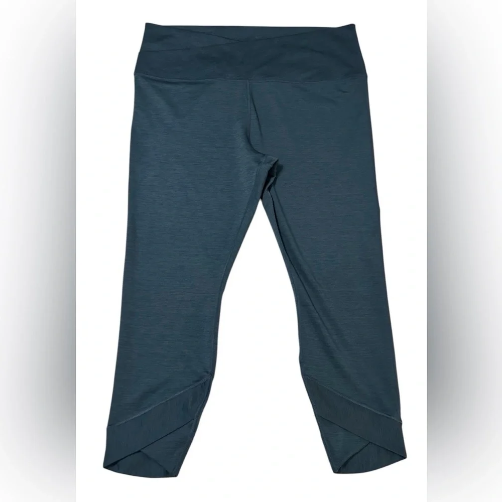 Nike Yoga Tights Womens Plus 2X Dri FIT High Rise 7/8 Length Wrap Valerian Blue. - Picture 3 of 10